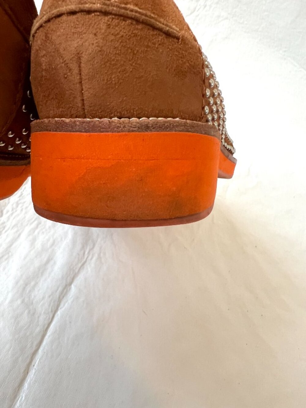 Jeffrey Campbell shoes Dorm size 8 womens   brown suede studded orange moc - Picture 10 of 14